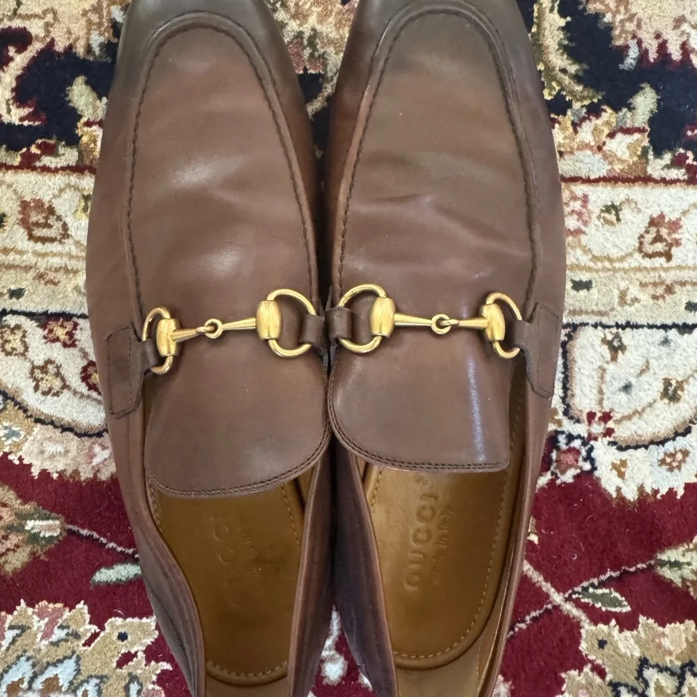 Gucci Jordaan Leather Loafers